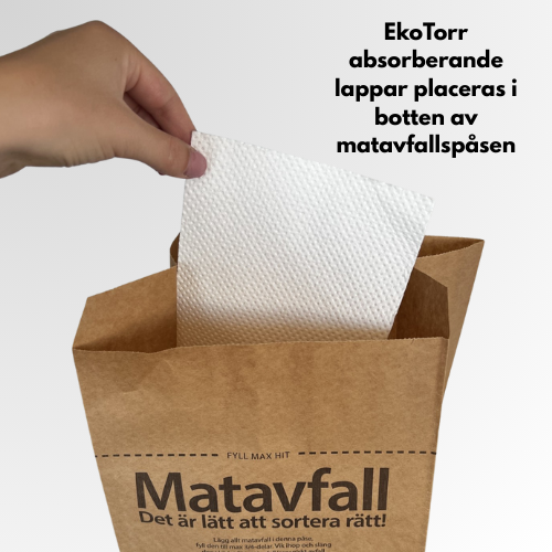 EkoTorr - Absorberande lappar som stoppar läckage av matavfall